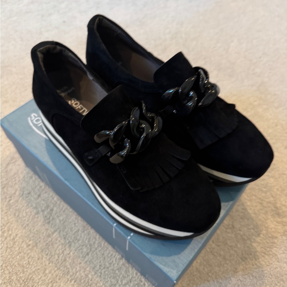 Softwaves Black Platform with b/w stripes